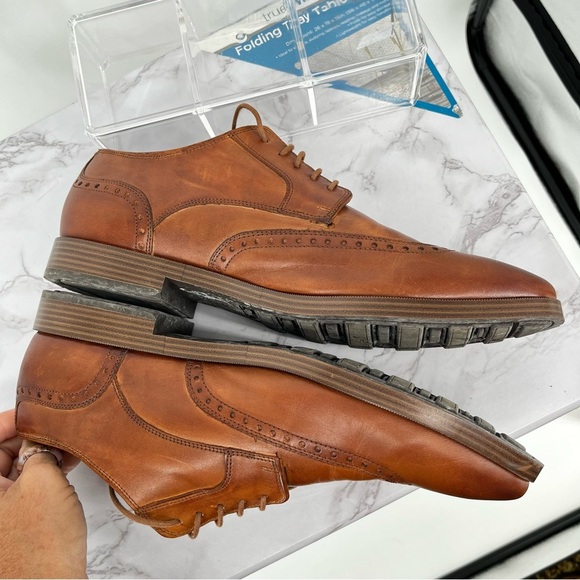 COLE HAAN JAY GRAND Wingtip Leather Oxford Shoes Size 11 M Classic Preppy Brown - Picture 8 of 9